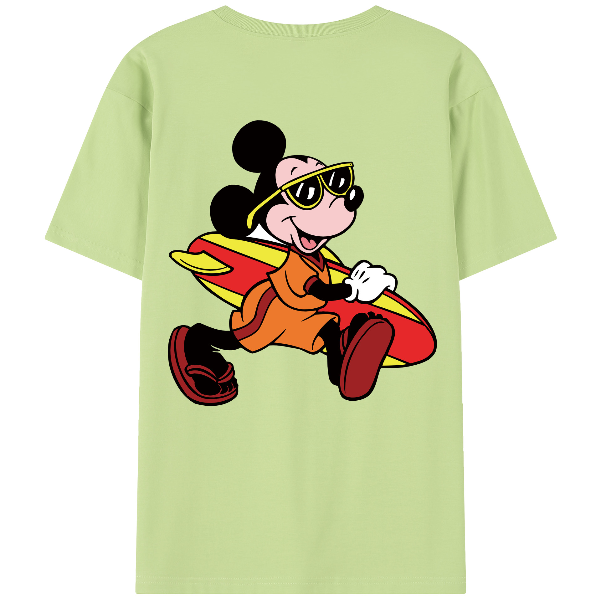 （画像用） ミッキーマウス Mickey Mouse 綿100％半袖Tシャツ（背面プリント）